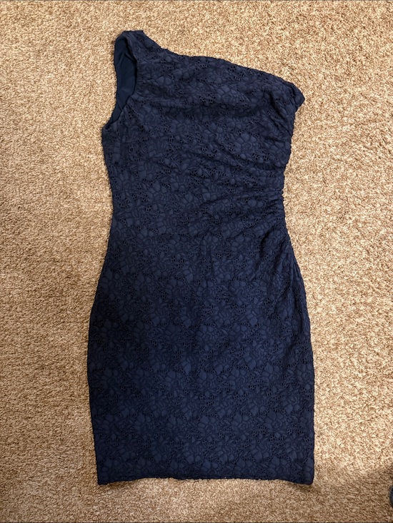 Lauren Ralph Lauren Dresses & Skirts - Lauren Ralph Lauren One-Shoulder Navy Lace Dress